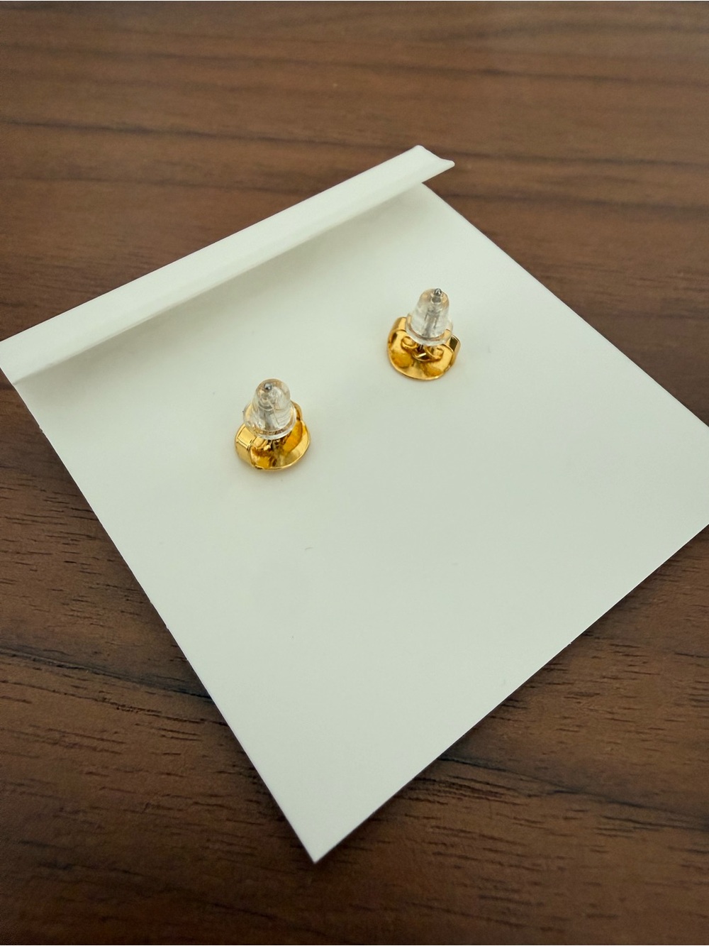 Tory Burch Gold and Black Logo Stud Earrings - Picture 2 of 3